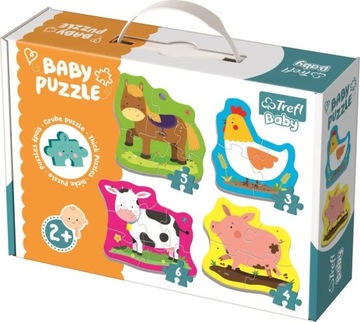 Puzzle Trefl Baby 18 elementów Puzzle Baby Classic Zwierzęta na wsi 36070