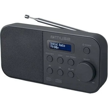 RADIO DAB+ FM PLL ANTENA TELESKOPOWA BATERYJNE SIECIOWE BUDZIK ALARM MUSE M
