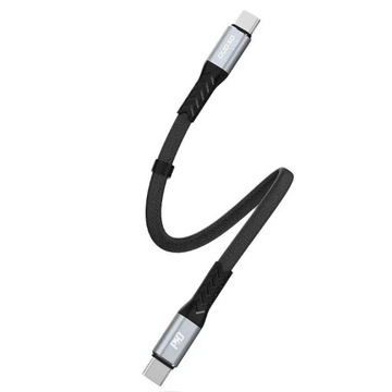 КАБЕЛЬ USB-C КОРОТКИЙ 100 Вт PD 0,23 СМ ПЛОСКИЙ БЫСТРЫЙ ДЛЯ Android АВТОКАЧЕСТВА