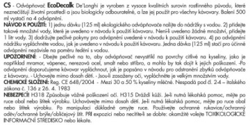 De'Longhi Ecocodecalk 500 мл.