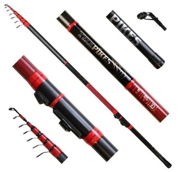 ТЕЛЕСКОПИЧЕСКАЯ УДОЧКА DELPHIN TELEPIKES 5M/85G ЖИВАЯ РЫБА