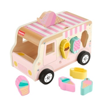 Fisher-Price Вантажівка з морозивом Сортер форм Дерев'яна іграшка HXT86