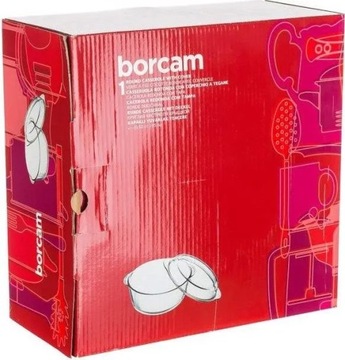 Устойчивый судно с круглой крышкой 2100 мл Borcam Pasabahce