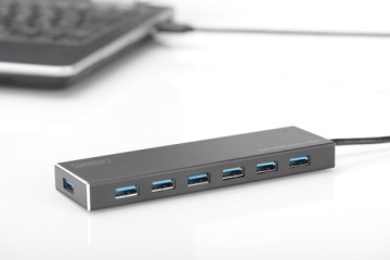 ХАБ 7-портовый концентратор USB 3.0 SuperSpeed ​​Alu