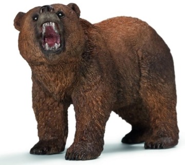 Medvěd Grizzly Figurka medvěda 14685 série Divoká zvířata 3+
