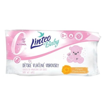 Chusteczki nawilżane dla dzieci Linteo Baby 1 x 72 szt. nagietek lekarski