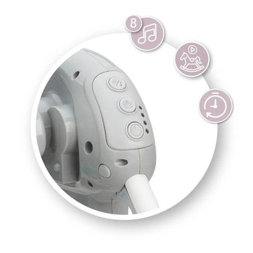 Электрические качели MOMI liss плюшевый мишка бирюзового цвета