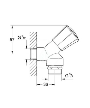 Grohe Costa L - Zawór przyłączeniowy do pralki, chrom 30008001