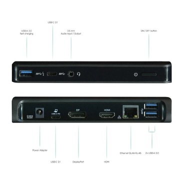 Док-станция i-tec USB-C HDMI DP ETH 3xUSB MIC