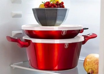 Набор алюминиевых кастрюль Berlinger Haus Burgundy, 24 шт.