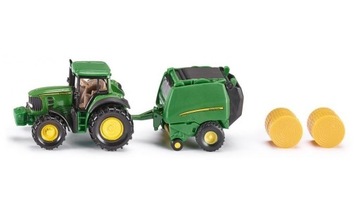 SIKU 1665 TRAKTOR JOHN DEERE Z PRASĄ TREFL