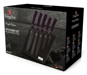 НАБОР КУХОННЫХ НОЖЕЙ BERLINGER HAUS BH-2577 МАГНИТНАЯ ПОДСТАВКА