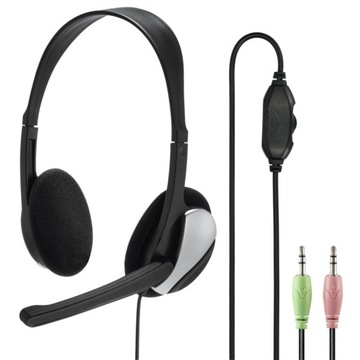 Słuchawki Nauszne Hama Essential z Mikrofonem Kabel Regulowany Pałąk