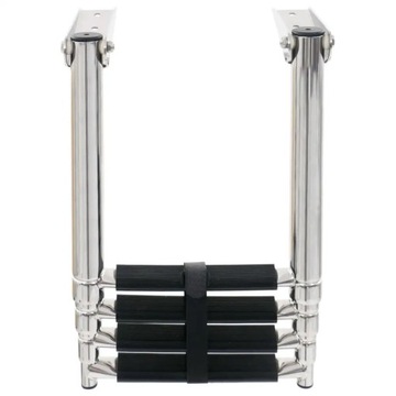 Палубная лестница с 4 ступенями, складная, нержавеющая сталь