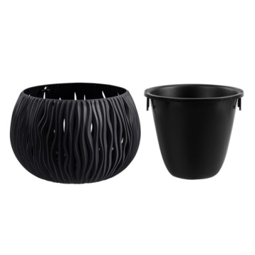 Горшок Prosperplast 29 см х 29 х 19,5 см диаметр 29 см серый