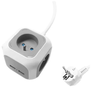 Настольный удлинитель-куб 2xUSB 1,4 м