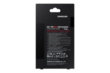 Твердотельный накопитель SAMSUNG 990 Pro емкостью 4 ТБ (с радиатором)