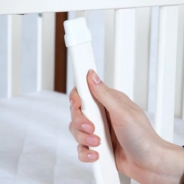 KLUPŚ IWO белая кровать с ящиком и перилами 120x60