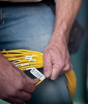 Dymo Rhino 1805436, 19мм х 5,5м, белый принт/белая подложка, оригинальная лента