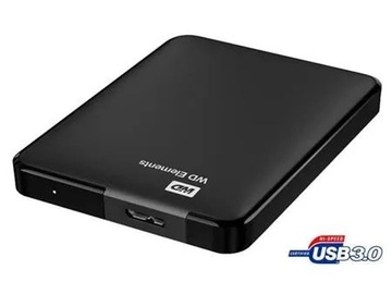 WD Elements Portable 2 ТБ, черный