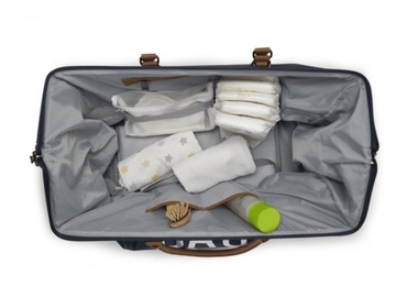 Стильная, вместительная, элегантная дорожная сумка в коляску для мамы, ЧЕРНЫЙ/ЗОЛОТОЙ