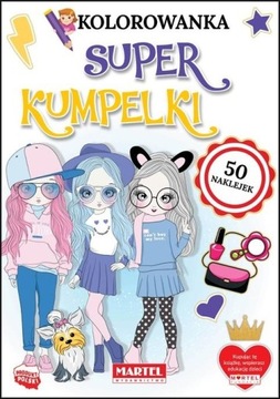Kolorowanka z naklejkami. Super kumpelki