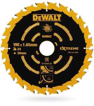 Пильное полотно по дереву DeWalt DT10304-QZ 190x30 мм