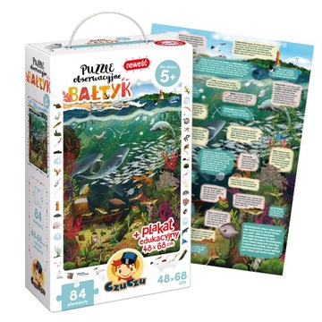 Puzzle 84 elementy. CzuCzu. Puzzle obserwacyjne. Bałtyk