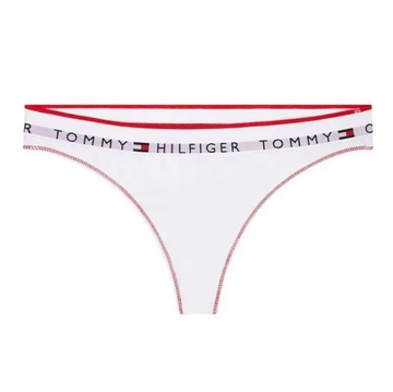 TOMMY HILFIGER DAMSKIE STRINGI THONG WHITE r. S