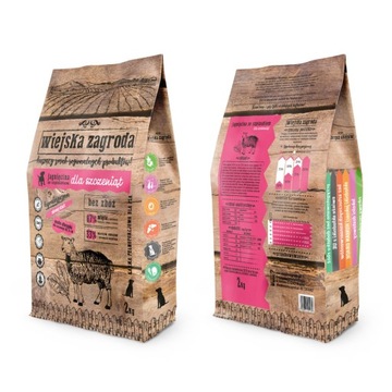 Wiejska Zagroda karma sucha dla szczeniąt JAGNIĘCINA SZPINAK Małe rasy 2kg