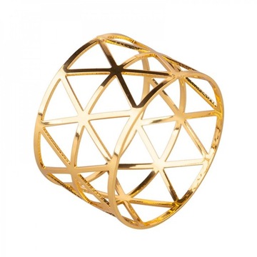 Золотые треугольные кольца для салфеток, набор из 2 штук.