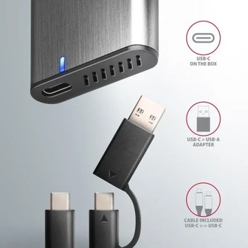 Корпус SSD USB-C 3.2 Gen 2 — M2 NVMe/SATA