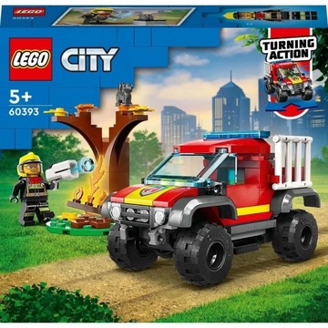 LEGO City 60393 Пожарная машина 4x4 Спасательная миссия 97 кубиков