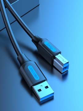 Кабель USB 3.0 для принтера-сканера 3м A-B 3.0 VENTION, прочный, толстый кабель