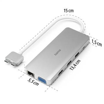 Hama 00200133 Многопортовый USB-концентратор для Apple Macbook