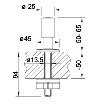 Рычаг автоматического стопора BLANCO круглый, хром (SteelArt)
