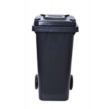 Контейнер для мусора 120л, черный мусорный бак