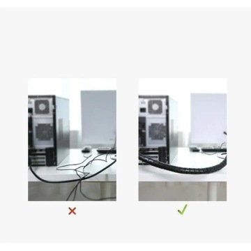 Кабельный органайзер в трубке UGREEN LP121, 1,5м (черный)