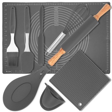 PRZYBORY SILIKONOWE MATA+WAŁEK ZESTAW 9 elem. 1503