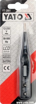 YATO PRÓBNIK NAPIĘCIA LCD 12-250V PROBÓWKA TESTER