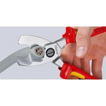 KNIPEX 95 16 200 Ножницы для кабеля с двойным V-образным лезвием
