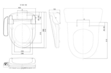 Электронное биде Aqualine BLOOMING ECO NB-1120D