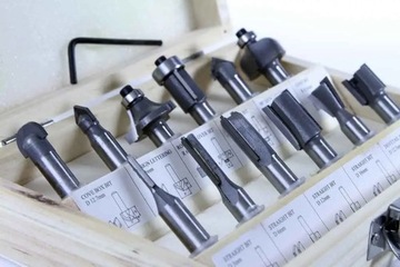 НАБОР ИЗ 12 ФРЕЗ ДЛЯ ДЕРЕВА 8 мм.