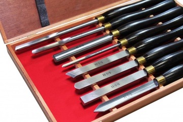 Профессиональные токарные долота Holzmann H8TLGN, набор из 8 долот, футляр