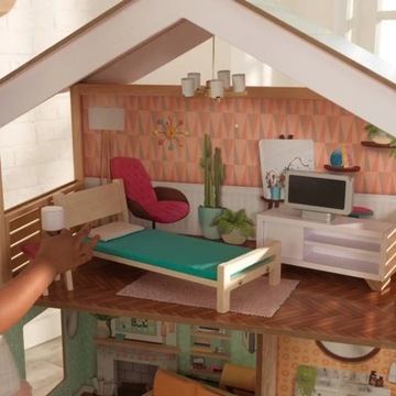 Деревянный большой кукольный домик, 3 этажа, KidKraft Dottie 115 см разноцветный