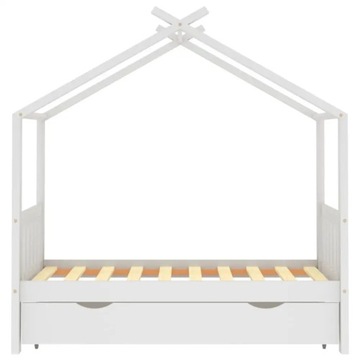 Каркас детской кровати vidaXL с ящиком Белая сосна, 80x160 см 322149
