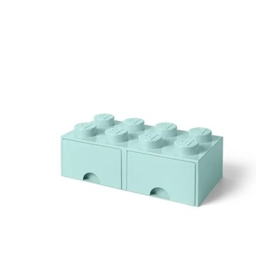 Pojemnik LEGO 40061742 Klocek z podwojną szufladą miętowy OPIS!!!