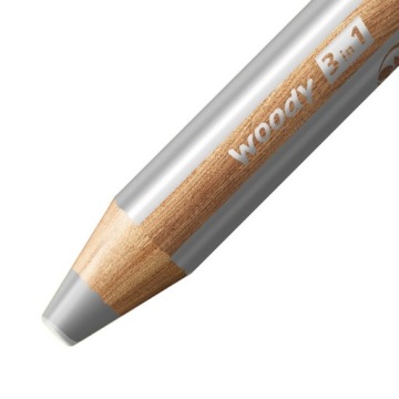 Stabilo Woody 3-в-1 Серебряный XXL толстый карандаш 880/805
