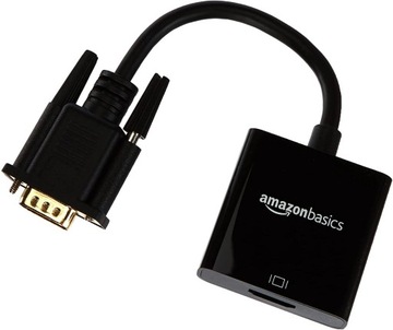 Переходник Amazon Basics HDMI-VGA с аудиоразъемом 3,5 мм.