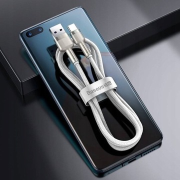 Кабель Baseus Cafule USB — USB-C, 66 Вт, 2 м (белый)